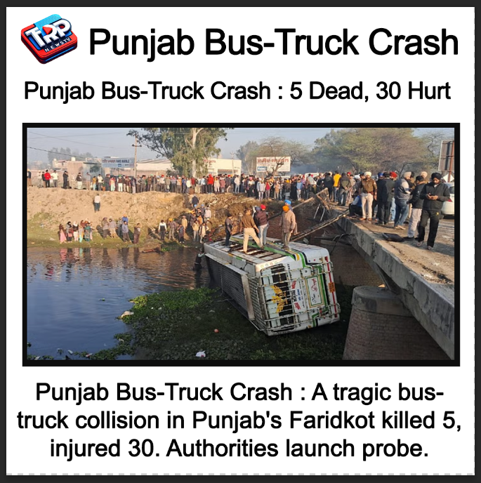 Punjab Bus-Truck Crash